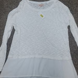 NWT womens Large white Gibson Latimer blouse